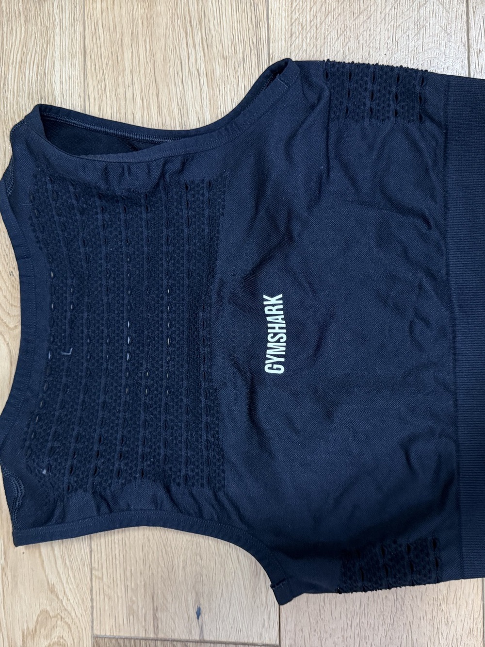 GYMSHARK Women's Black Seamless Crop Top